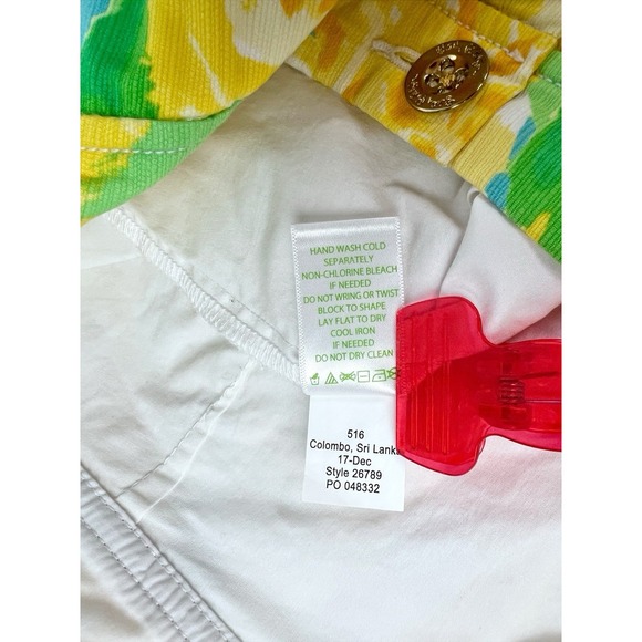 Lilly Pulitzer Colette Skort Sunglow Yellow Floral Scallop Edge Size 12 - Picture 8 of 8